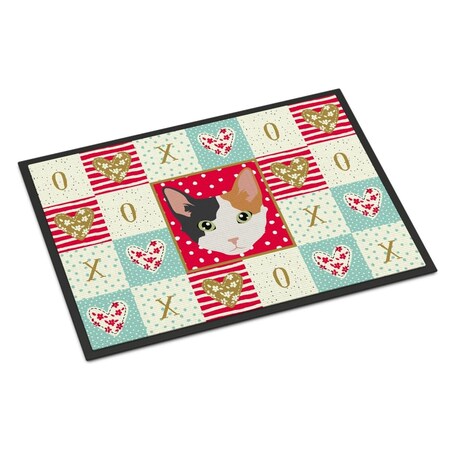 Carolines Treasures 24 x 36 in. Skookum Cat Love Indoor or Outdoor Mat CK5166JMAT